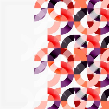 Modern geometrik desen tasarım gri arka plan üzerinde renkli halkalar