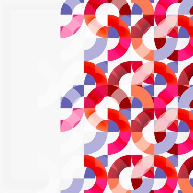 Modern geometrik desen tasarım gri arka plan üzerinde renkli halkalar