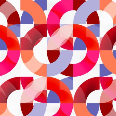 Modern geometrik desen tasarım gri arka plan üzerinde renkli halkalar