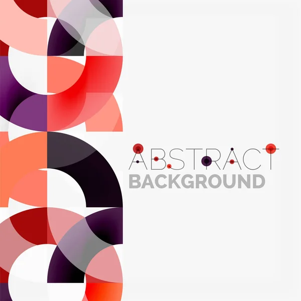 Kleurrijke ringen op grijze achtergrond, moderne geometrische patroon ontwerp — Stockvector