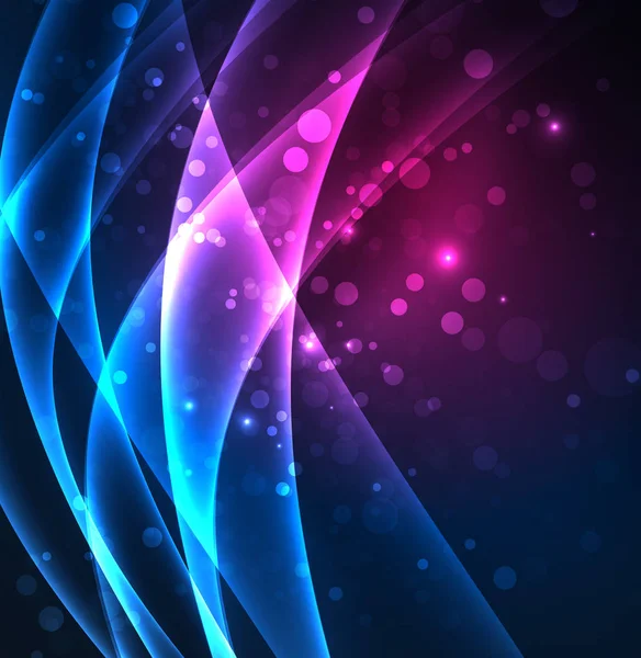 Enerji hatları, karanlıkta parlayan dalgalar vektör arka plan