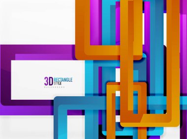 Dikdörtgen tüp elemanları, vektör arka plan