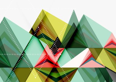 Üçgen düşük Poli vektör a4 boyutu geometrik soyut şablonu