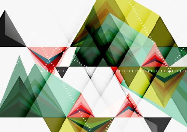 Üçgen düşük Poli vektör a4 boyutu geometrik soyut şablonu