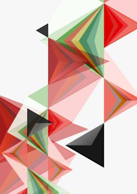 Üçgen düşük Poli vektör a4 boyutu geometrik soyut şablonu
