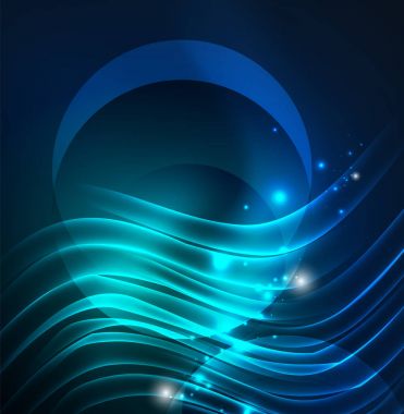 parlayan futuristik çizgiler