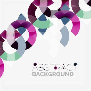 Modern geometrik desen tasarım gri arka plan üzerinde renkli halkalar