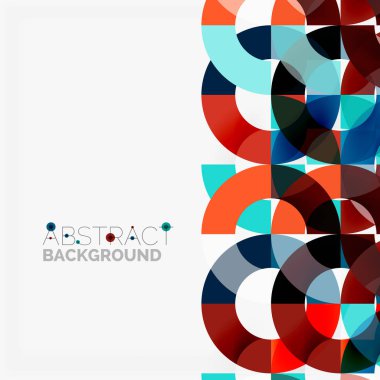 Modern geometrik desen tasarım gri arka plan üzerinde renkli halkalar