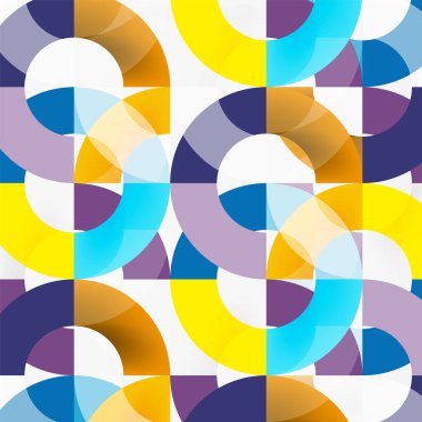 Modern geometrik desen tasarım gri arka plan üzerinde renkli halkalar