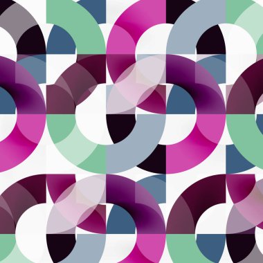 Modern geometrik desen tasarım gri arka plan üzerinde renkli halkalar