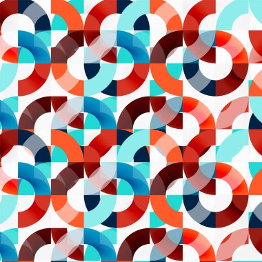 Modern geometrik desen tasarım gri arka plan üzerinde renkli halkalar