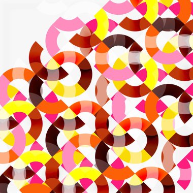 Modern geometrik desen tasarım gri arka plan üzerinde renkli halkalar