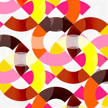 Modern geometrik desen tasarım gri arka plan üzerinde renkli halkalar