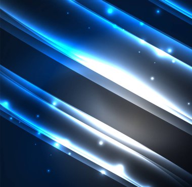 Enerji hatları, karanlıkta parlayan dalgalar vektör arka plan