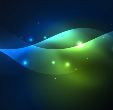 Neon ışıklı dalgalar