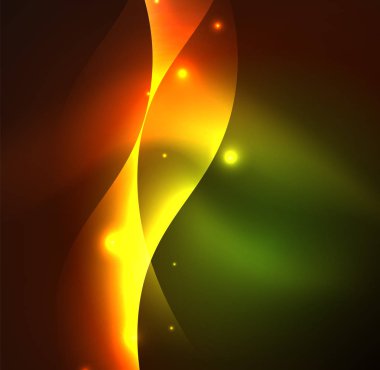 Neon ışıklı dalgalar