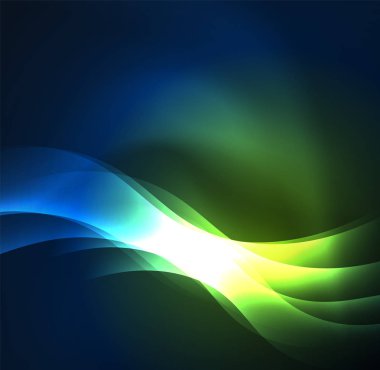 Neon ışıklı dalgalar