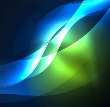 Neon ışıklı dalgalar