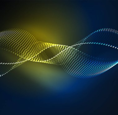 Vektör dalga parçacıklar arka plan