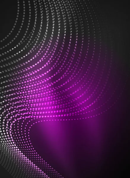 Parçacıklar koyu renk arka plan üzerinde oluşturulan parlayan dalga