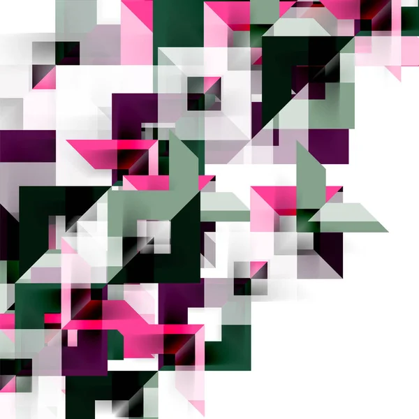 Moderne vierkante geometrische patroon ontwerp op wit — Stockvector