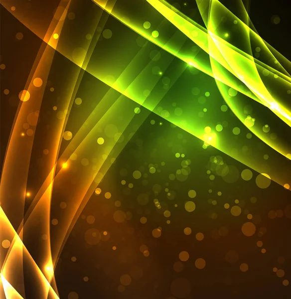 Enerji hatları, karanlıkta parlayan dalgalar vektör arka plan