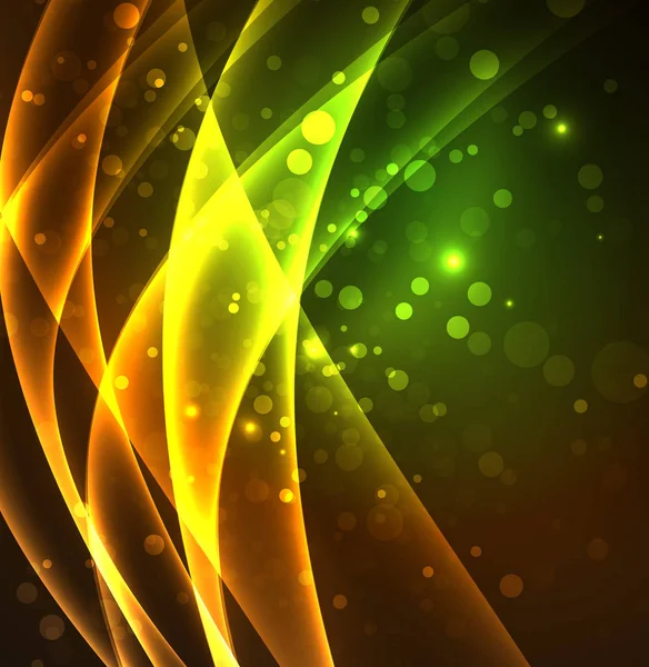 Enerji hatları, karanlıkta parlayan dalgalar vektör arka plan