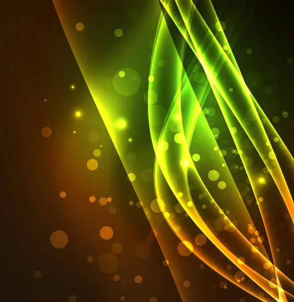 Enerji hatları, karanlıkta parlayan dalgalar vektör arka plan