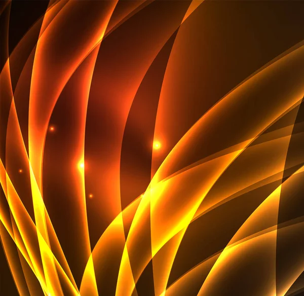 Enerji hatları, karanlıkta parlayan dalgalar vektör arka plan