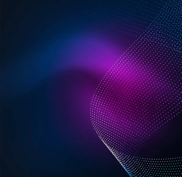 parlayan parçacıkların 3D ışıklı dalga