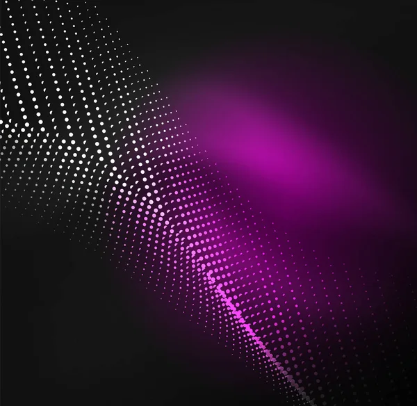 parlayan parçacıkların 3D ışıklı dalga