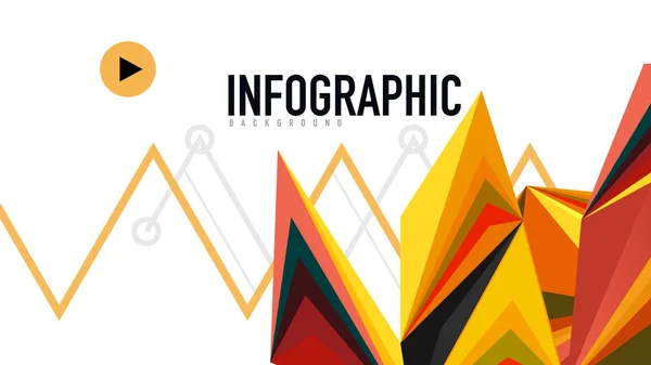 Templat presentasi segitiga modern - Stok Vektor