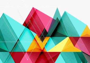 Üçgen düşük Poli vektör a4 boyutu geometrik soyut şablonu