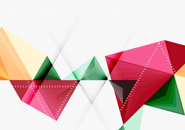 Üçgen düşük Poli vektör a4 boyutu geometrik soyut şablonu