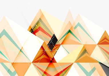 Üçgen düşük Poli vektör a4 boyutu geometrik soyut şablonu