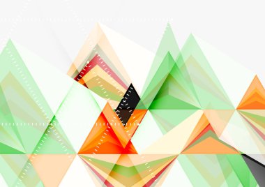 Üçgen düşük Poli vektör a4 boyutu geometrik soyut şablonu