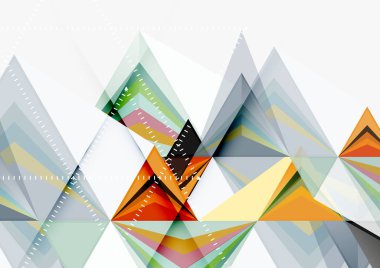 Üçgen düşük Poli vektör a4 boyutu geometrik soyut şablonu