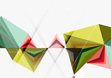 Üçgen düşük Poli vektör a4 boyutu geometrik soyut şablonu