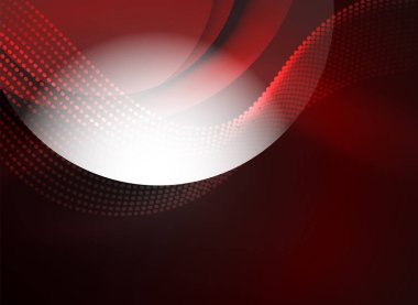 Parçacıklar koyu renk arka plan üzerinde oluşturulan parlayan dalga