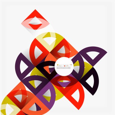 Kağıt daire kesim, mozaik mix geometrik desen tasarım