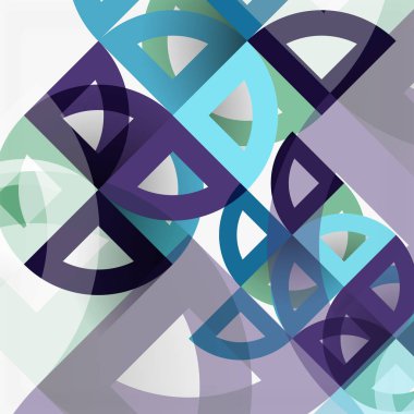 Kağıt daire kesim, mozaik mix geometrik desen tasarım