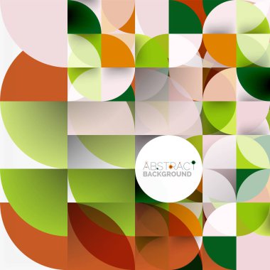 Kağıt daire kesim, mozaik mix geometrik desen tasarım