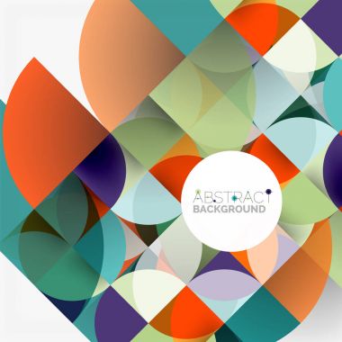 Kağıt daire kesim, mozaik mix geometrik desen tasarım