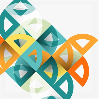 Kağıt daire kesim, mozaik mix geometrik desen tasarım