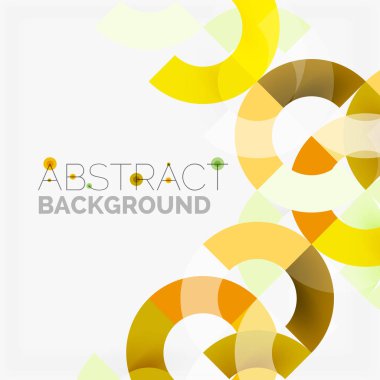 Modern geometrik desen tasarım gri arka plan üzerinde renkli halkalar