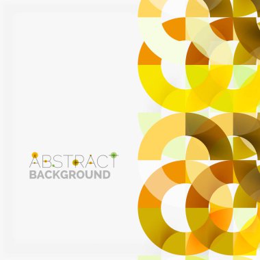 Modern geometrik desen tasarım gri arka plan üzerinde renkli halkalar