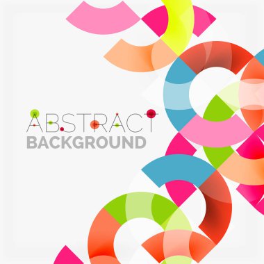 Modern geometrik desen tasarım gri arka plan üzerinde renkli halkalar