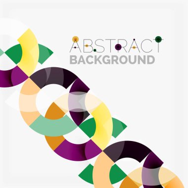 Modern geometrik desen tasarım gri arka plan üzerinde renkli halkalar