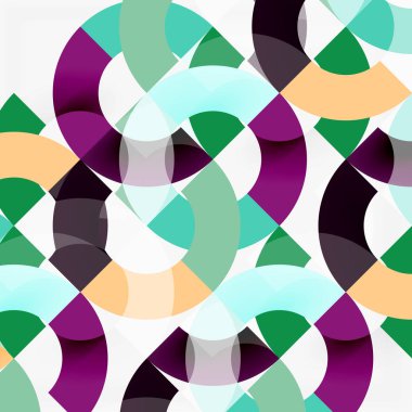 Modern geometrik desen tasarım gri arka plan üzerinde renkli halkalar