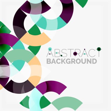 Modern geometrik desen tasarım gri arka plan üzerinde renkli halkalar